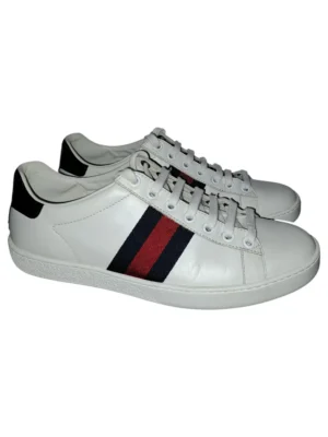 Gucci Ace Web White Leather